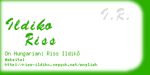 ildiko riss business card